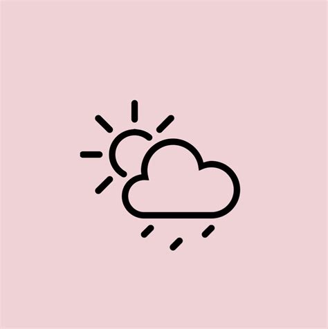 Weather Icon Pink Weather Icons Iphone Wallpaper App App Icon