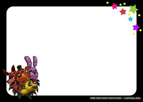 (FREE PRINTABLE) - Five Night at Freddy’s Party Kits Template | Party kits, Five nights at ...