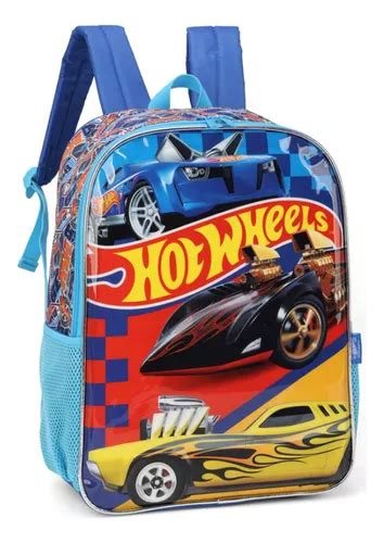 Mochila Hot Wheels Costa Carro Juvenil Escolar Corrida Pista Parcelamento Sem Juros