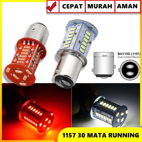 Jual Lampu Rem Stop Led Bayonet Mata Running Kedip Kaki Dc V