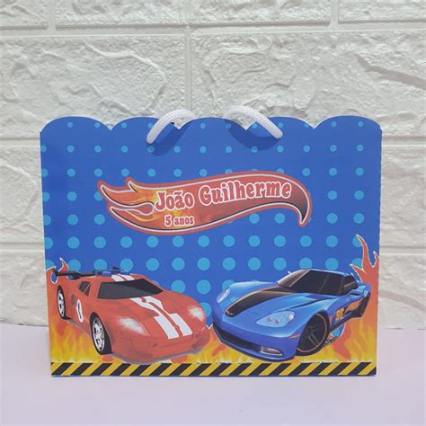 Lembrancinha Para Festa Sacolinha Tema Hot Wheels Elo
