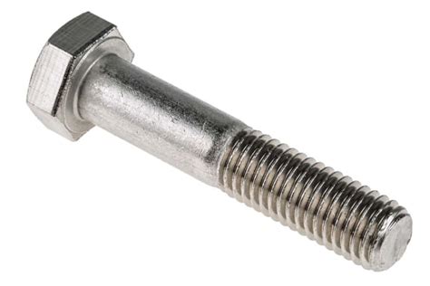 RS PRO Plain Stainless Steel Hex Bolt M12 X 60mm 508 1105 RS