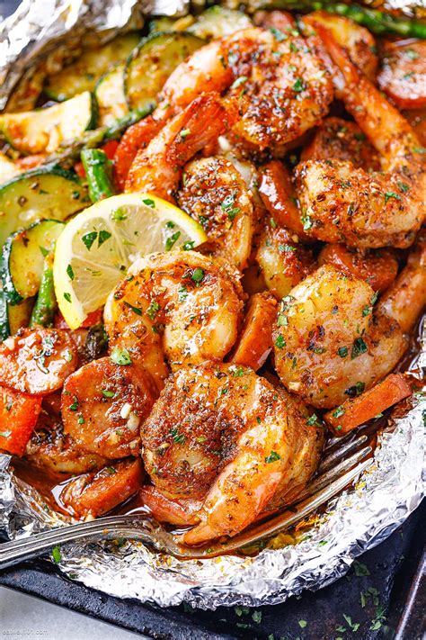 Cajun Sausage Shrimp Vegetable Foil Packs Recipe Shrimp And Sausage