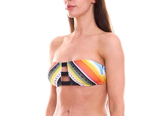 RIP CURL Beach Bazaar Damen Bikini Oberteil Mit Clip Verschluss Oder Bikini Unterteil Bandeau