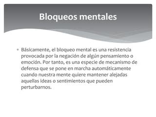 Tema 5 La Creatividad Y Bloqueos Mentales 03 03 24 Pdf