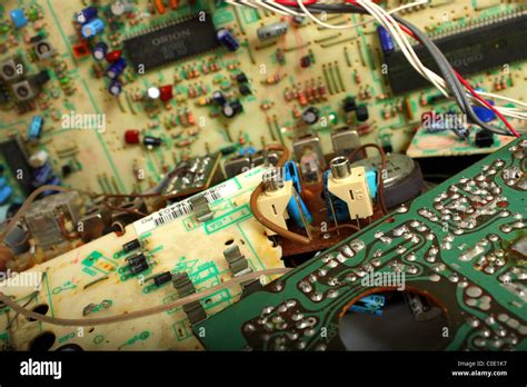 A Collection Of Old Circuit Boards Stock Photo Alamy