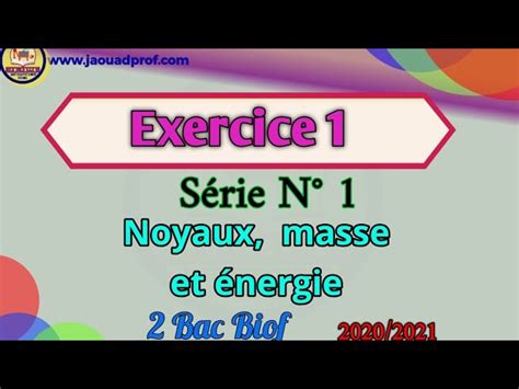 Noyaux Masse Et Nergie Exercices