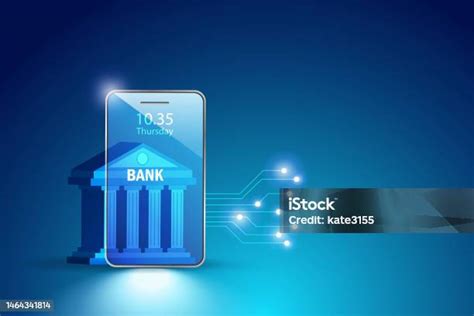 Стокова ілюстрація Віртуальний Банк Послуга Мобільного Банкінгу На ...