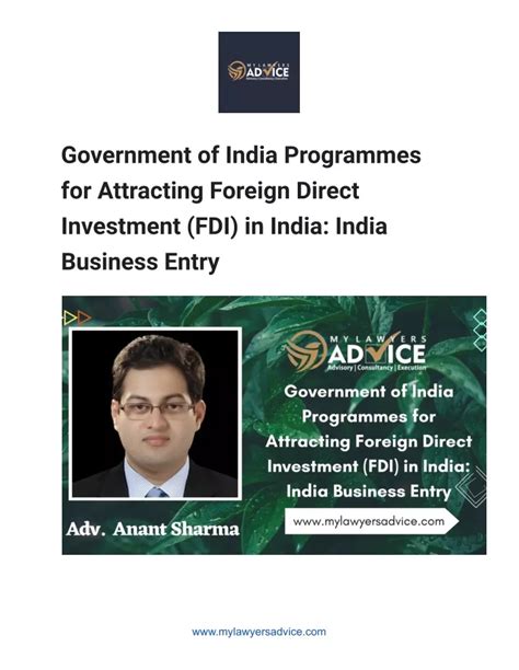 Ppt Government Of India Programmes For Attracting Foreign Direct