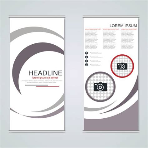 1200 Roll Fold Leaflet Mock Up Stock Illustrations Royalty Free