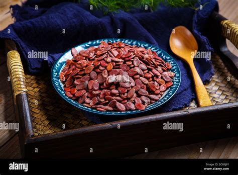 Red Melon Seeds Stock Photo Alamy
