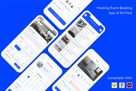 Meeting Room Booking App Ui Kit Pack Graphic By Betush · Creative Fabrica