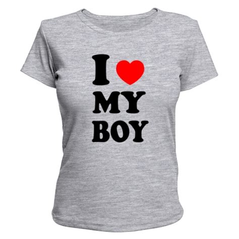 Женская футболка I Love My Boy купить в интернет-магазине Futboclub