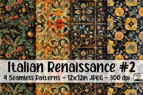 Italian Renaissance Digital Papers 2 Graphic By Oldmarketdesigns