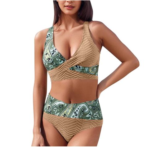 Levmjia Women Sexy Bikini Set High Waisted Swimwear Upf Sun Protection Adjustable Ties Beach