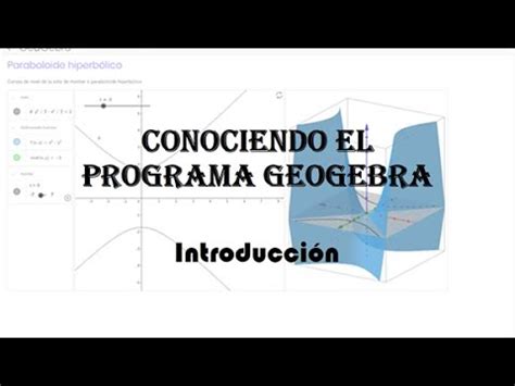 Introducción a Geogebra YouTube