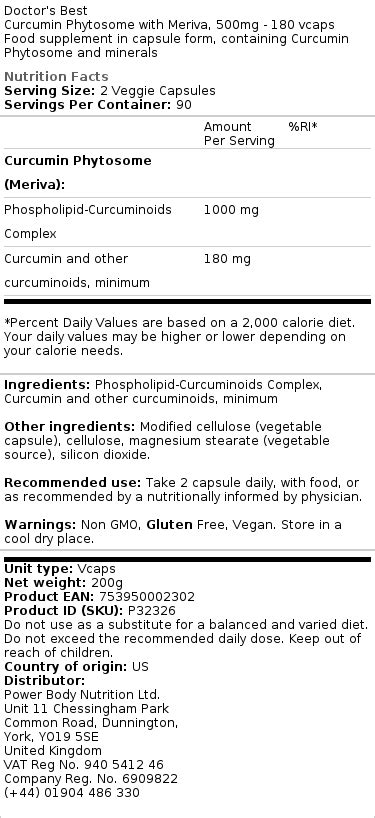 K P Curcumin Phytosome Med Meriva Mg Kapslar Hos Eco Supplements