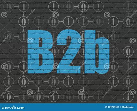 Business Concept B2b On Wall Background Stock Illustration