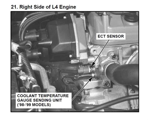 2007 Honda Accord Coolant Temperature Sensor Location