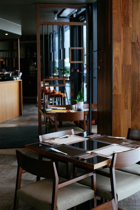 brown wooden dining set  stock photo