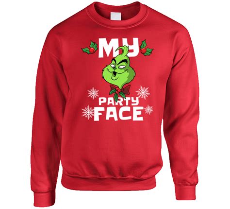 My Party Face The Grinch Who Stole Christmas Ugly Christmas Sweater