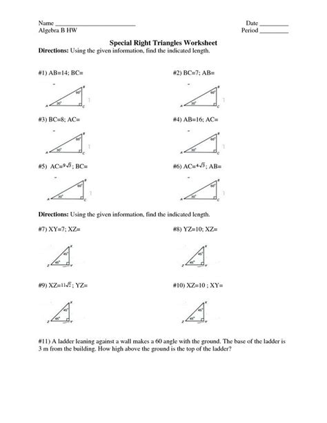 Special Right Triangles Worksheet Answer Key Everything You Need To