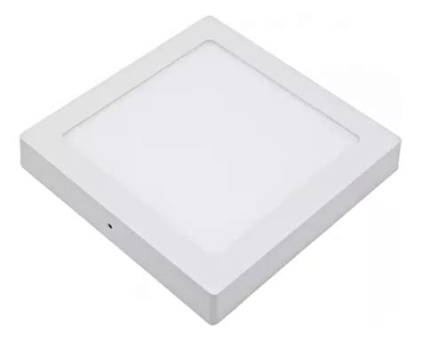 Pack X2 Spot Panel Led Aplicar Techo 6w Cuadrado Luz Fria Color Blanco