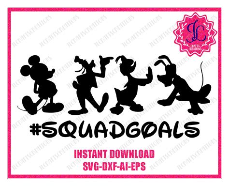 Squad Goals Svg Mickey Squadgoals Svg Squad Goals Mickey Etsy