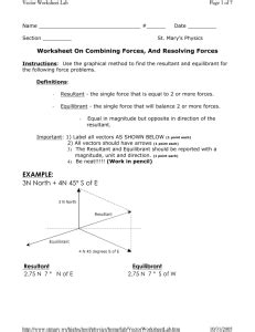 Sample Lab Report The Force Table Physics Section