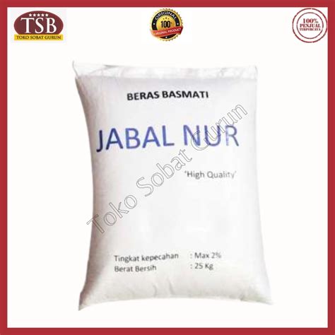 Jual Beras Basmati Jabal Nur 25Kg Creamy Sella Shopee Indonesia