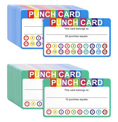 Punch Cards For Classroom 240 Pack Kids Behavior Reward