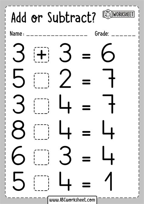 Grade 1 Adding And Subtracting Worksheets
