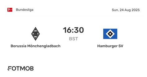 Estatísticas De Borussia Mönchengladbach X Hamburger Sport-verein - Borussia Mönchengladbach vs Hamburger SV - live score, predicted ...