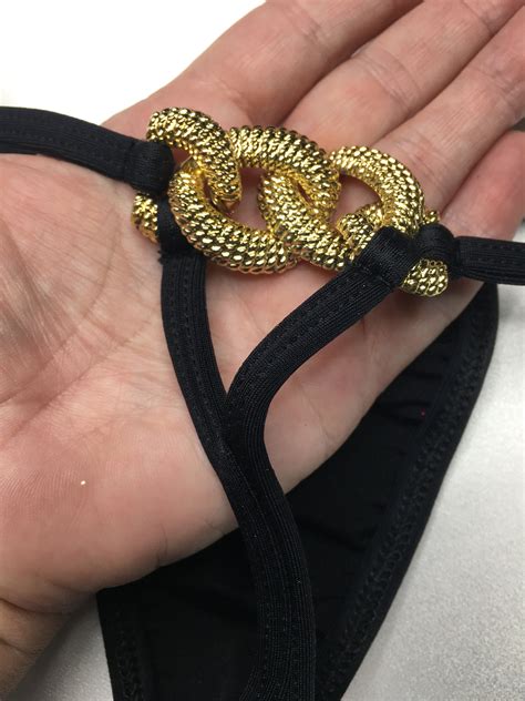 Black Gold G String Bikini Set Exotic Dance Stripper Costume Etsy Australia