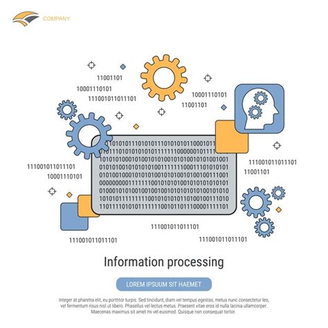 Premium Vector Information Processing Flat Contour Style Vector Concept