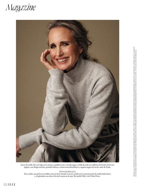 ANDIE MACDOWELL in Elle Magazine, Spain April 2023 – HawtCelebs