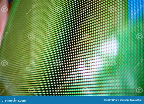 Bright Light Green Colored Led Smd Screen Stock Image Image Of Blue