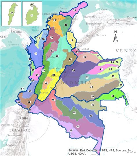 Juegos de Geografía Juego de Cuencas hidrográficas de Colombia