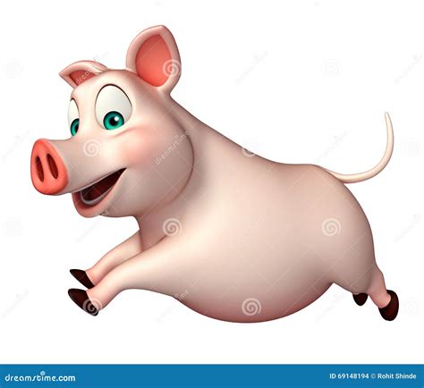 Running Pig Cartoon Character Stock Illustration Illustration Of Wild