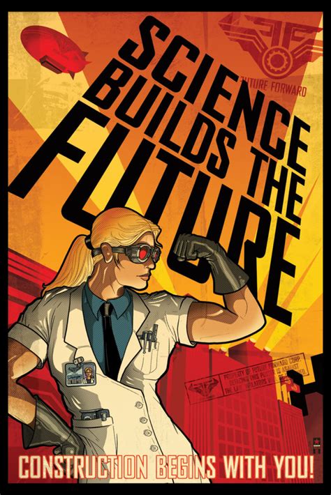 Science Builds The Future Poster 1 Sizer Design Illustration