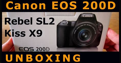 Canon Eos D Rebel Sl Unboxing