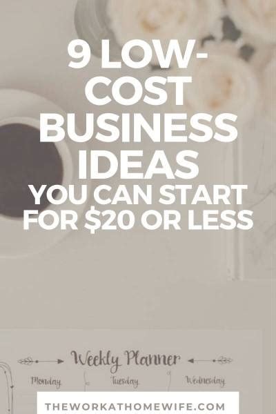 9 Low-Cost Business Ideas You Can Start for $20 or Less - The Work at Home Wife