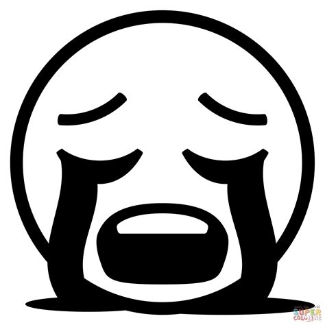 Loudly Crying Face Emoji Coloring Page Colouringpages Porn Sex Picture