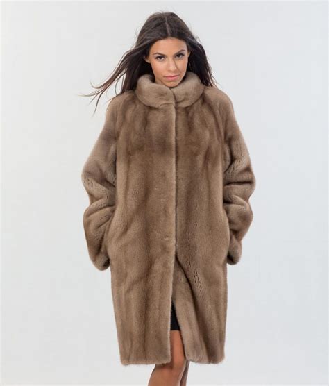 Nafa Mink Male Pastel Fur Coat 100 Real Fur Coats Haute Acorn