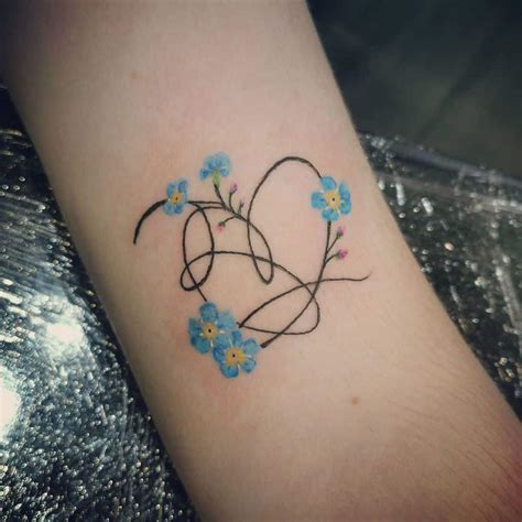 Dainty Forget Me Not Tattoo