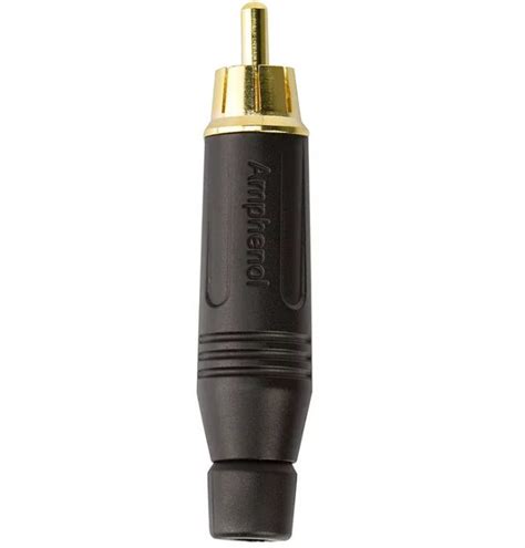 Plug Rca Macho Acpr Blk Preto Amphenol Redcabos Loja