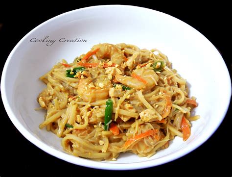 Cooking Creation: Pad Thai with Chicken, Shrimp & Tofu