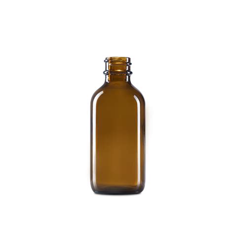 2 Oz Amber Glass Boston Round Bottle 20 400 Neck Finish The Bottle Depot