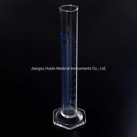 250ml Lab Clear Glass Graduated Measuring Cylinder China Lab Equipment Measuring Cylinder And