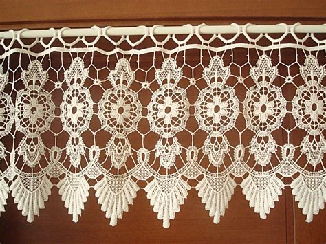 Купить вязаный крючком кухонная занавеска белая декоративная кухонная ...